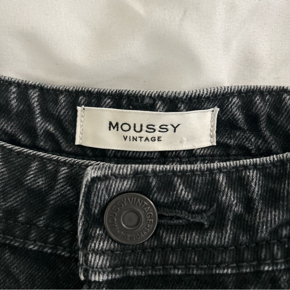 Moussy Elba Center Press Wide Crop Jean black 28 - Picture 14 of 16
